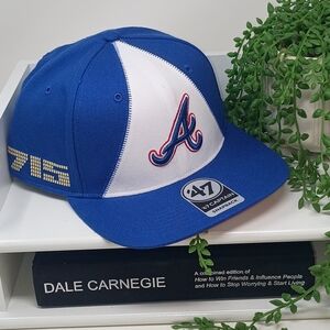 47 Brand Blue and White Cap with Gold Accents